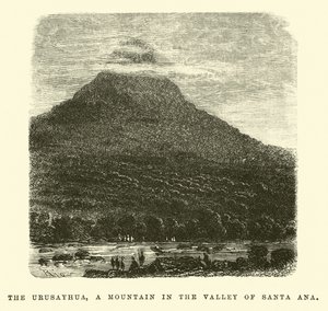 De Urusayhua, een berg in de vallei van Santa Ana door Edouard Riou